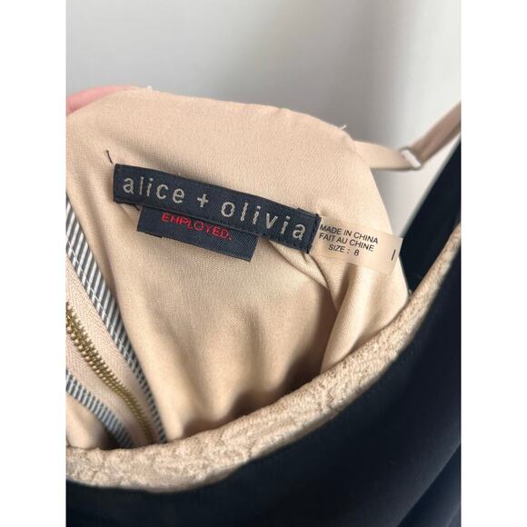 Alice + Olivia Employed Y2K Silk Sleeveless Cowl Neck Blouson Mini Dress Black 8 - Picture 7 of 11